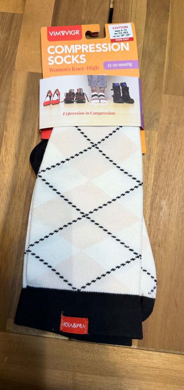 Vim & Vigr Compression Socks Wide Calf 18-22